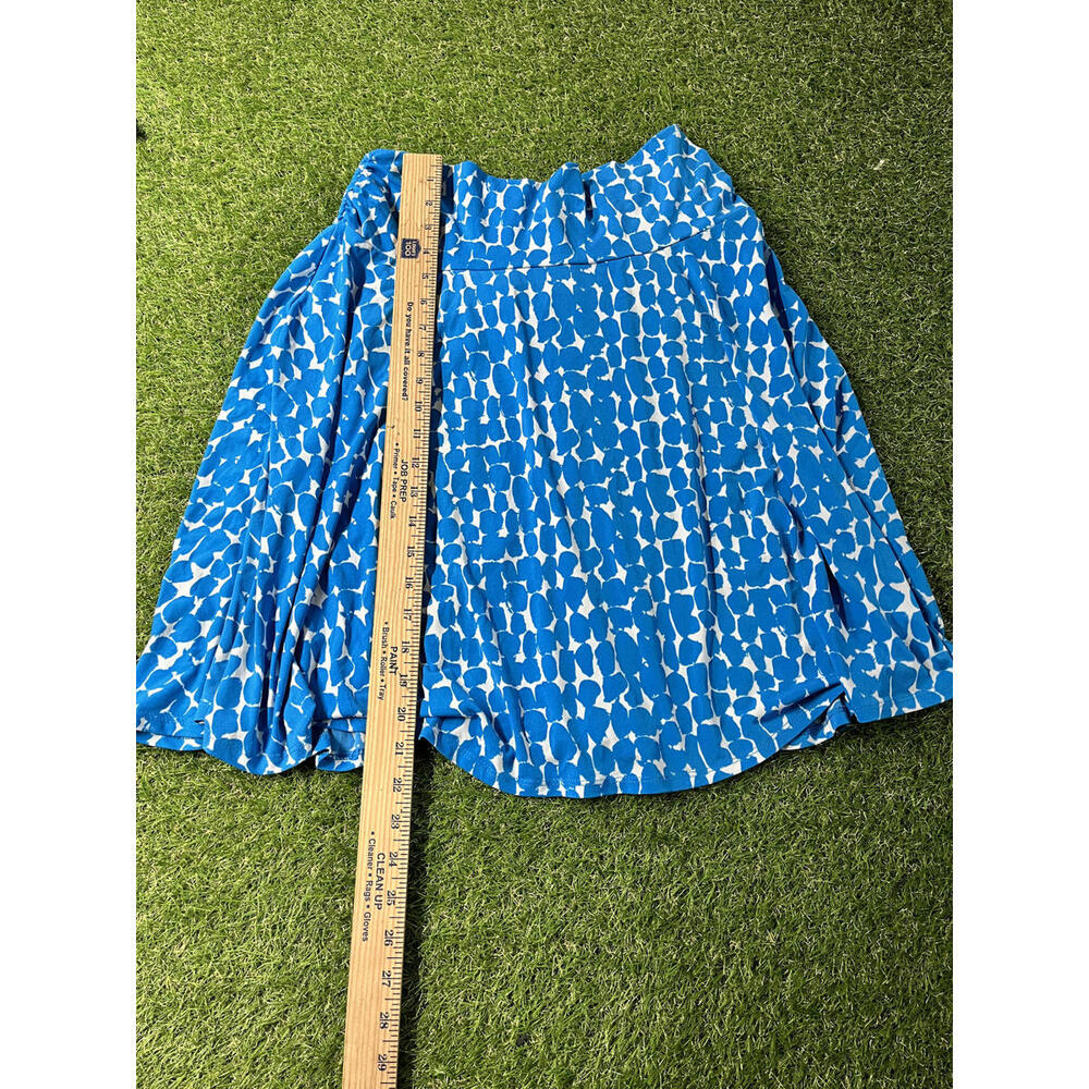 George‎ Blue and White Patterned Skirt Size Large
